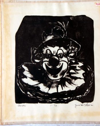 Clown Lithograph by Arlice